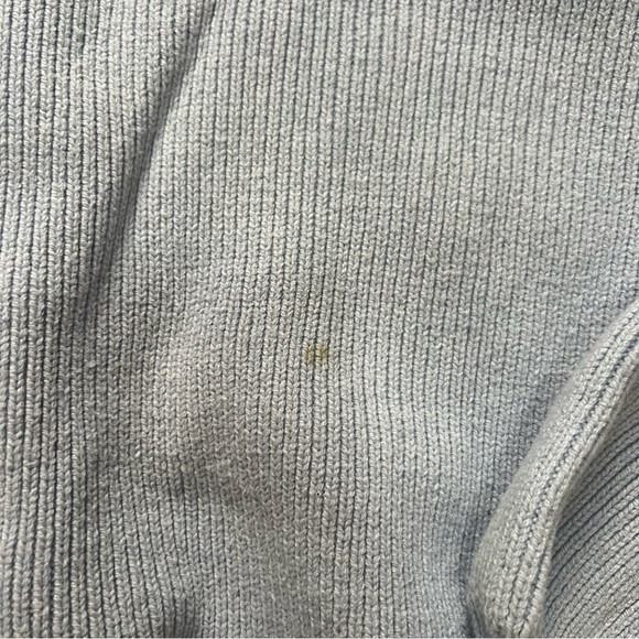 Free People east street Pale Blue Ribbed Mock Neck Sweater - Picture 3 of 3